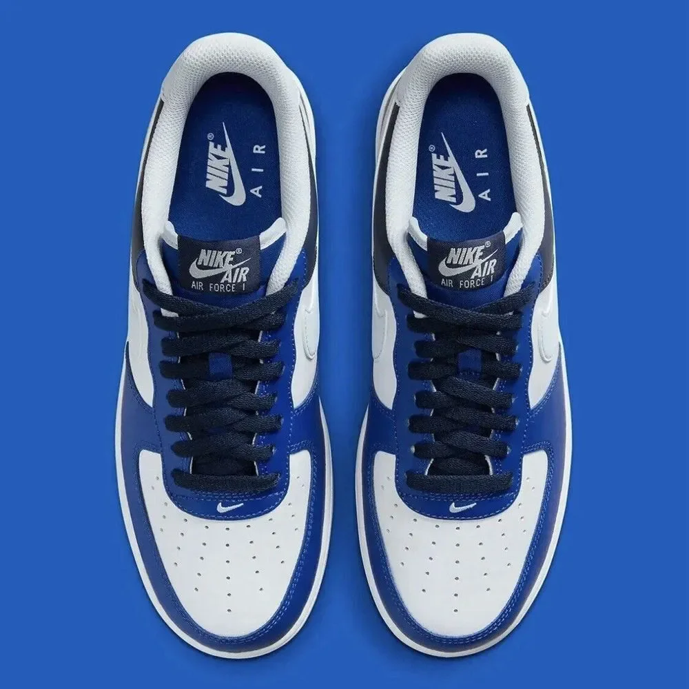 Nike Air Force 1 '07 LV8 Shoes White Game Royal Blue Retro FQ8825-100 Mens Sz 13 - Picture 5 of 10